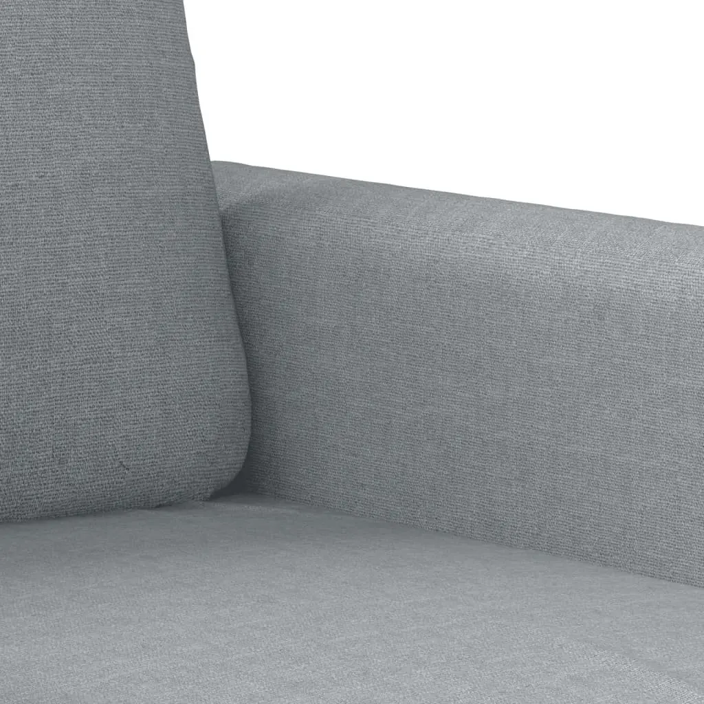3-Seater Sofa Living Room Grey Fabric 180cm Upholstered Couch
