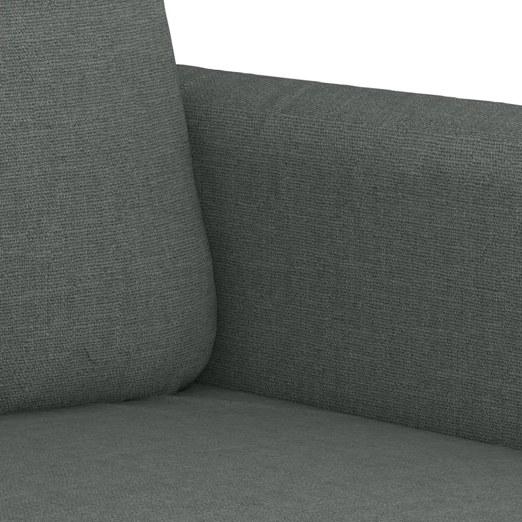 3-Seater Grey Fabric Sofa, 180cm