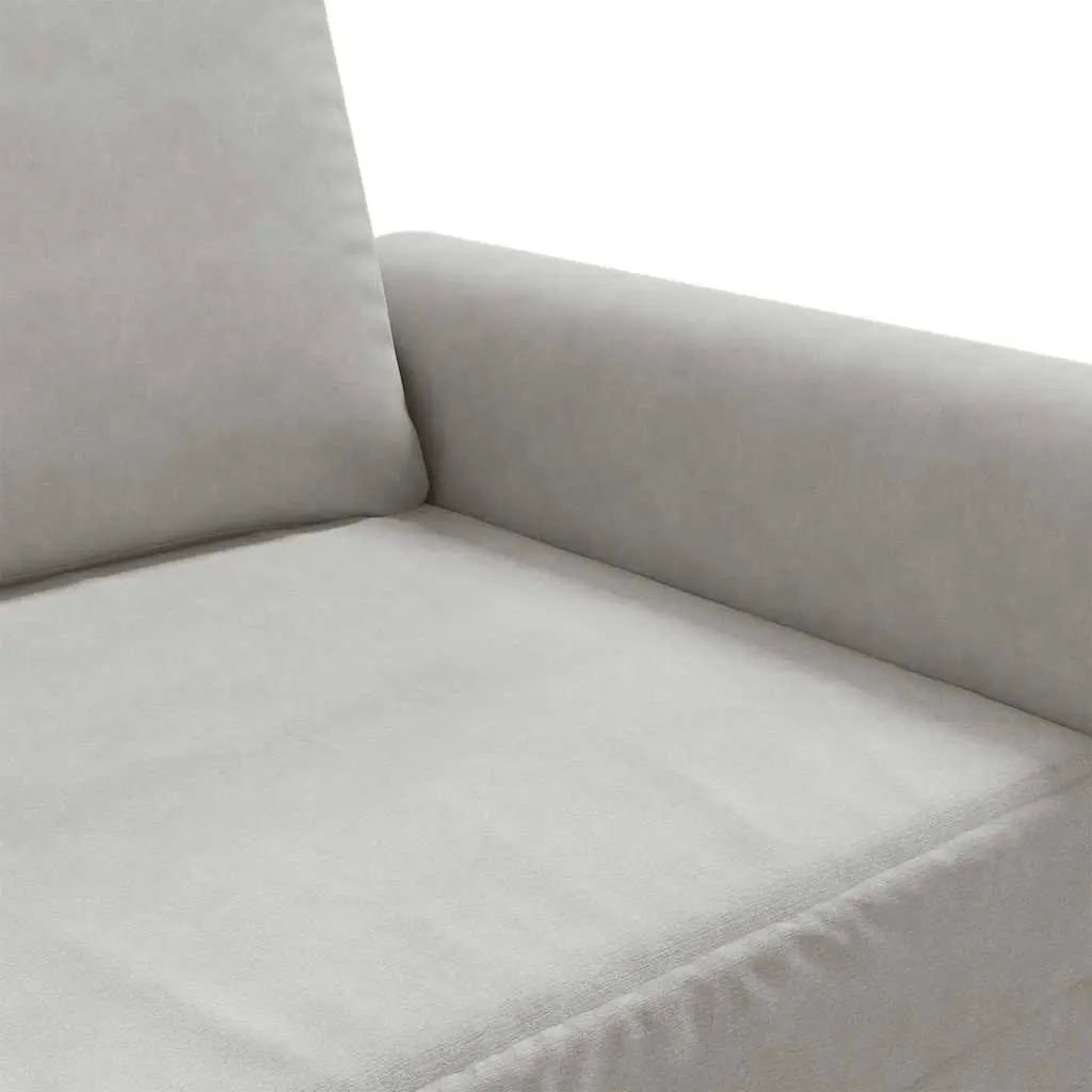 2-Seater Sofa Grey Velvet 120cm Modern Living Room Couch Comfortable Padded