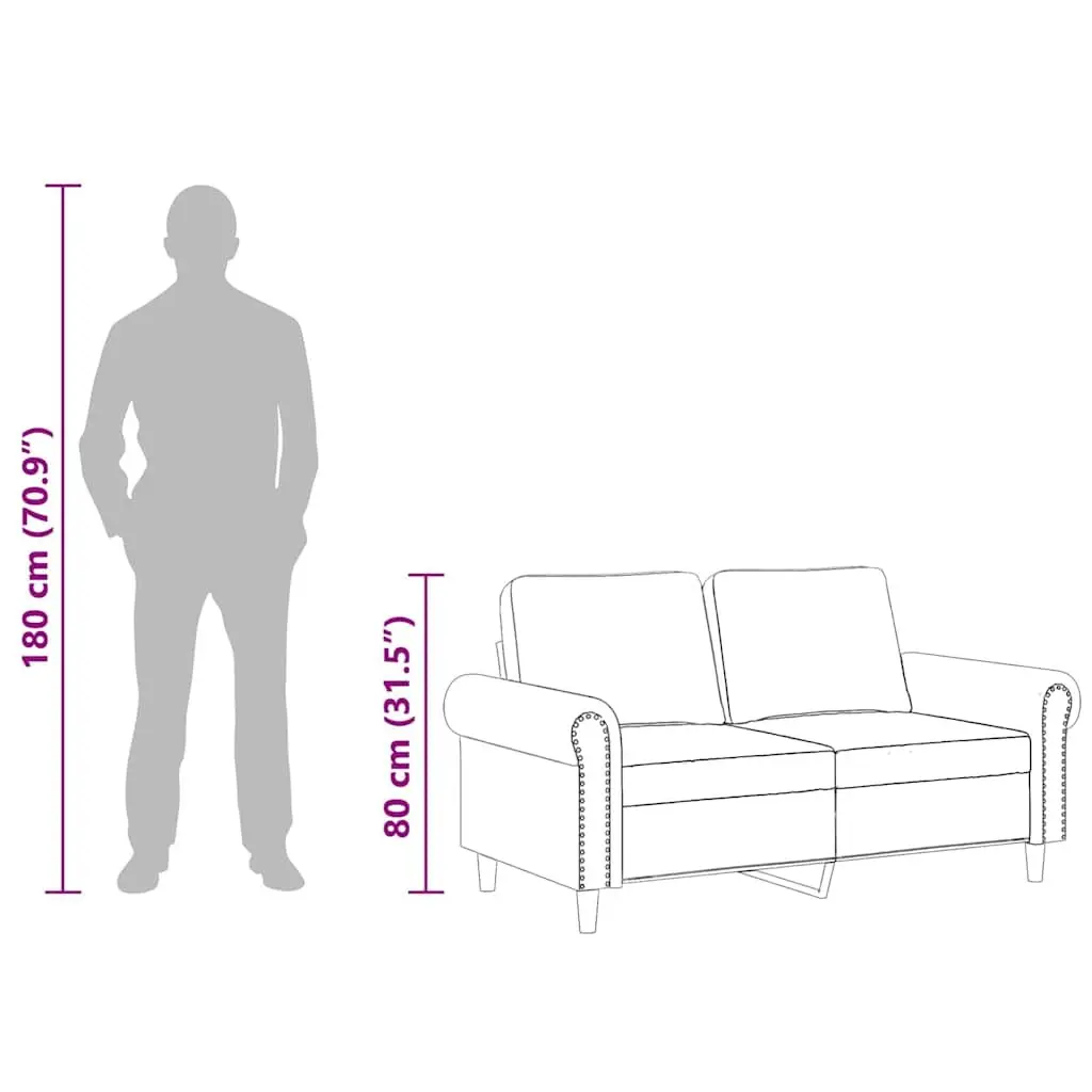 2-Seater Sofa Grey 120cm Velvet Lounge Couch Living Room Furniture