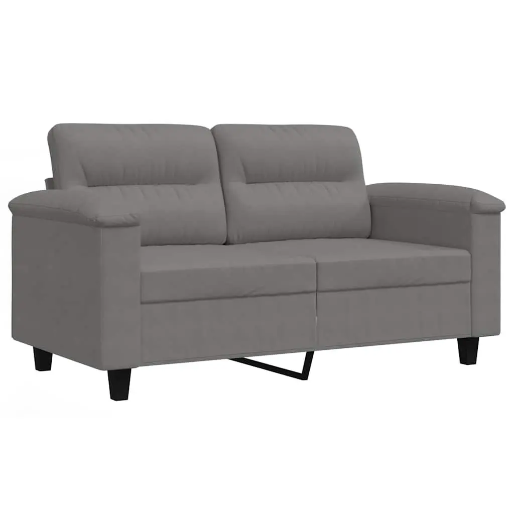 2-Seater Sofa in Grey Microfibre