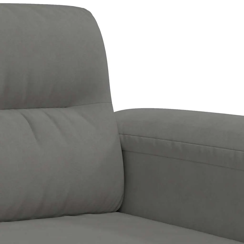 2-Seater Sofa in Grey Microfibre