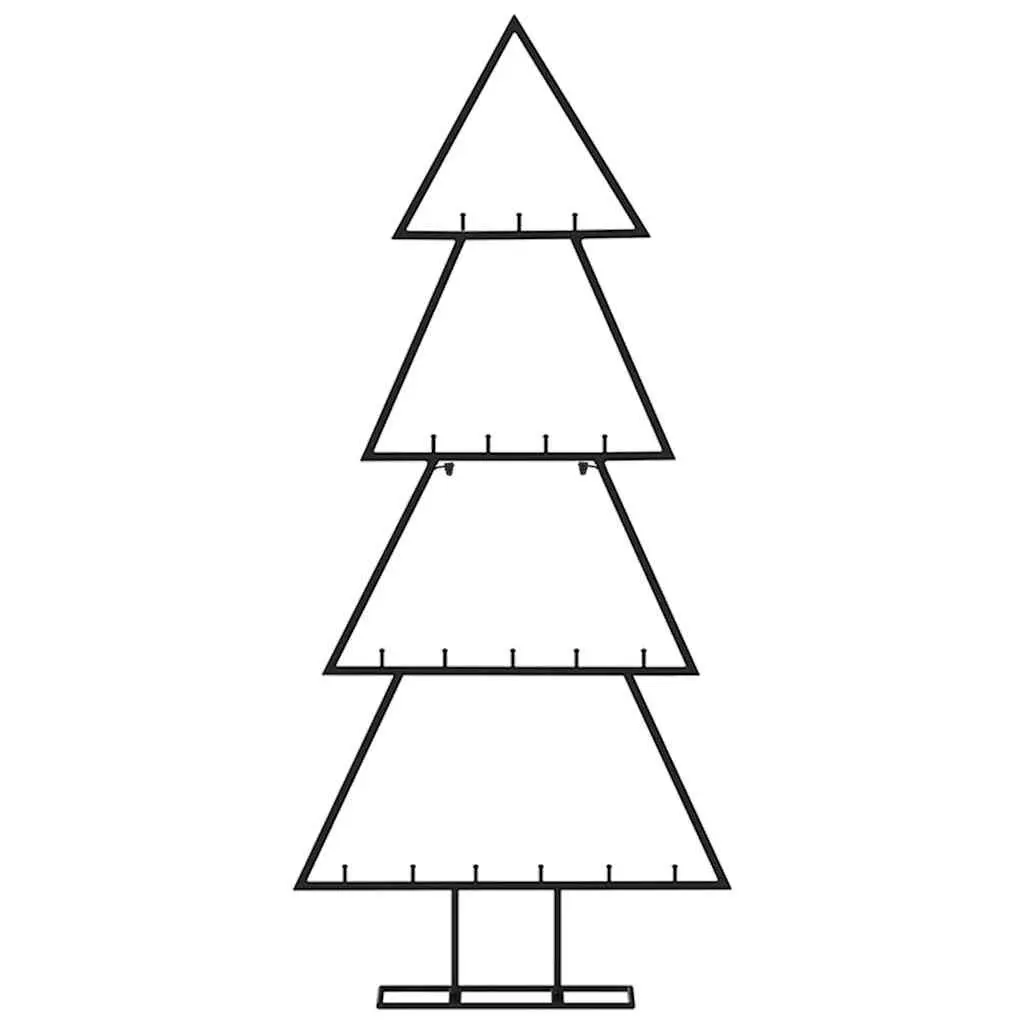 Metal Christmas Tree Frame DIY Decoration 90cm Black Disassemblable Stand