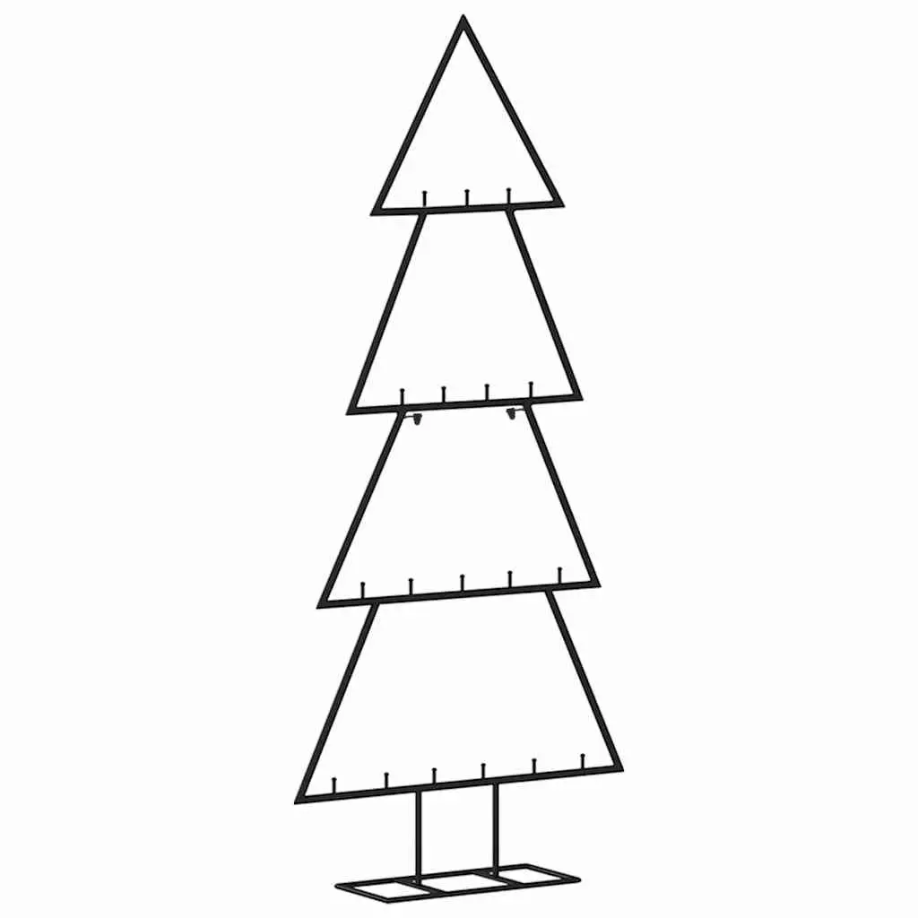Metal Christmas Tree Frame DIY Decoration 90cm Black Disassemblable Stand