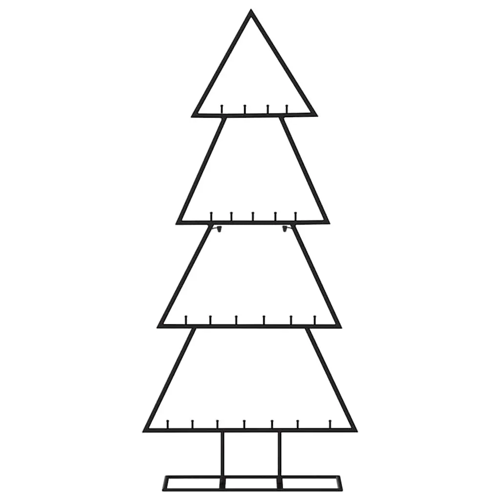 Metal Christmas Tree Frame 125cm Decoration DIY Ornaments Black Modern Holiday