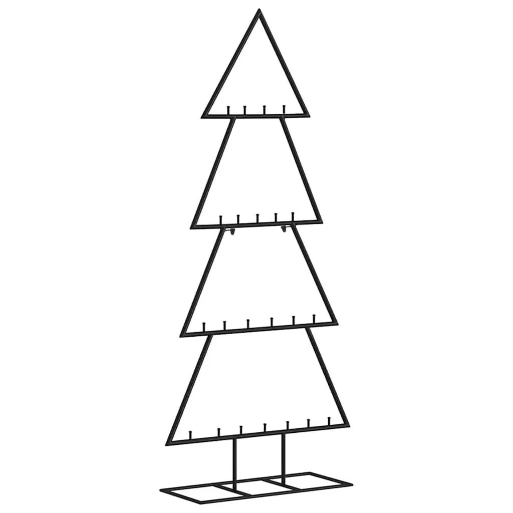 Metal Christmas Tree Frame 125cm Decoration DIY Ornaments Black Modern Holiday