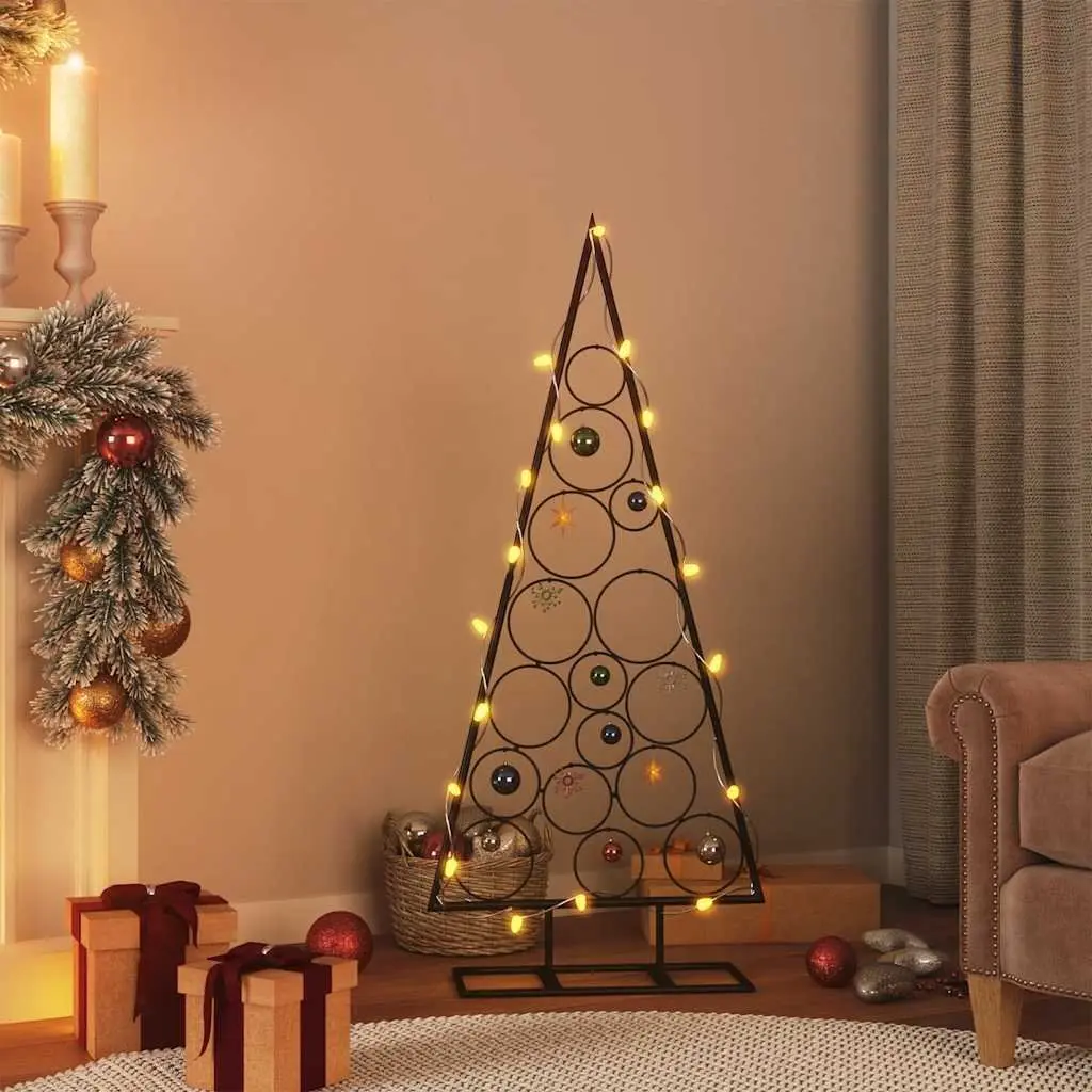 Black Metal Tree Frame 125cm DIY Holiday Decoration Modern Home Use