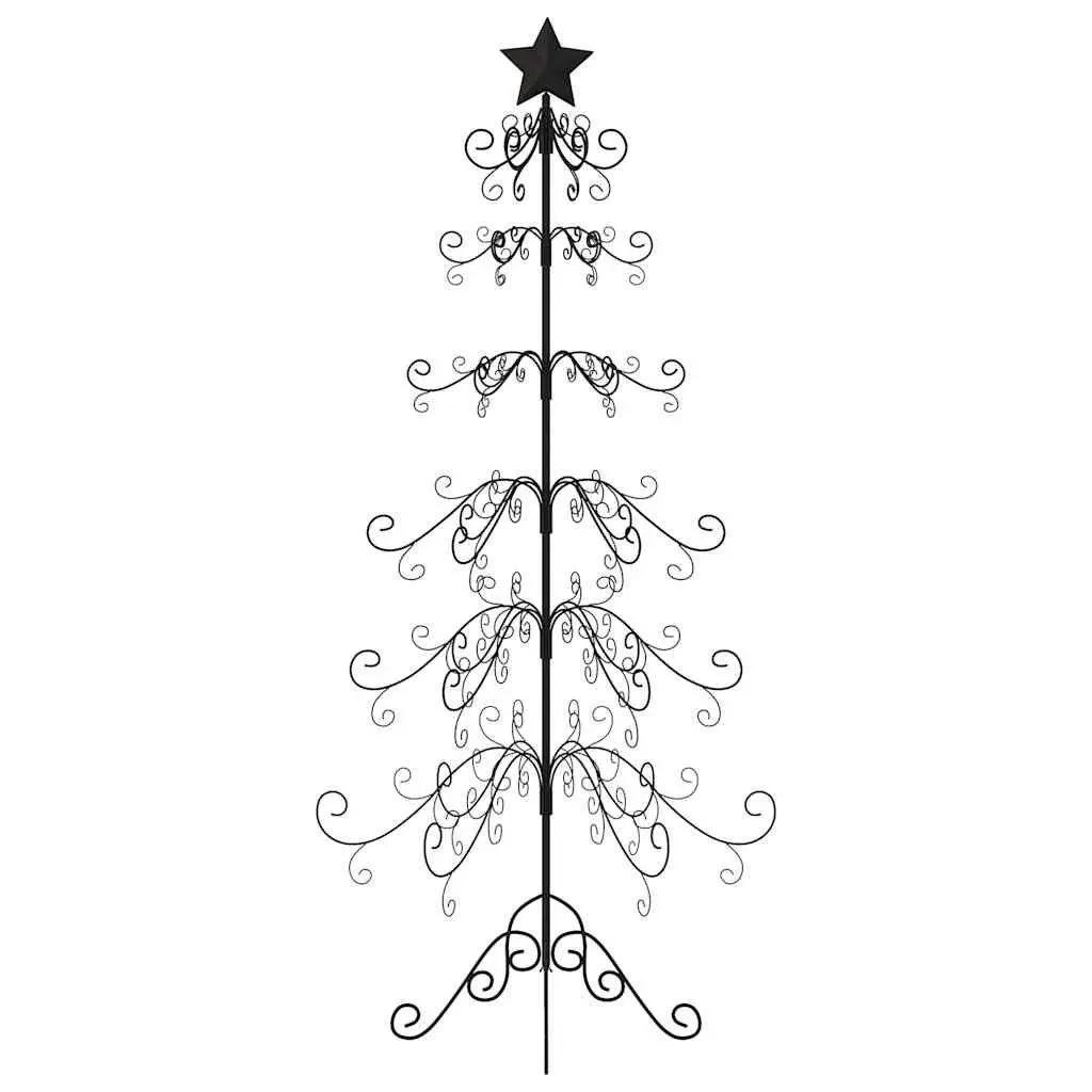 215cm Black Metal Christmas Tree Frame for DIY Decorations
