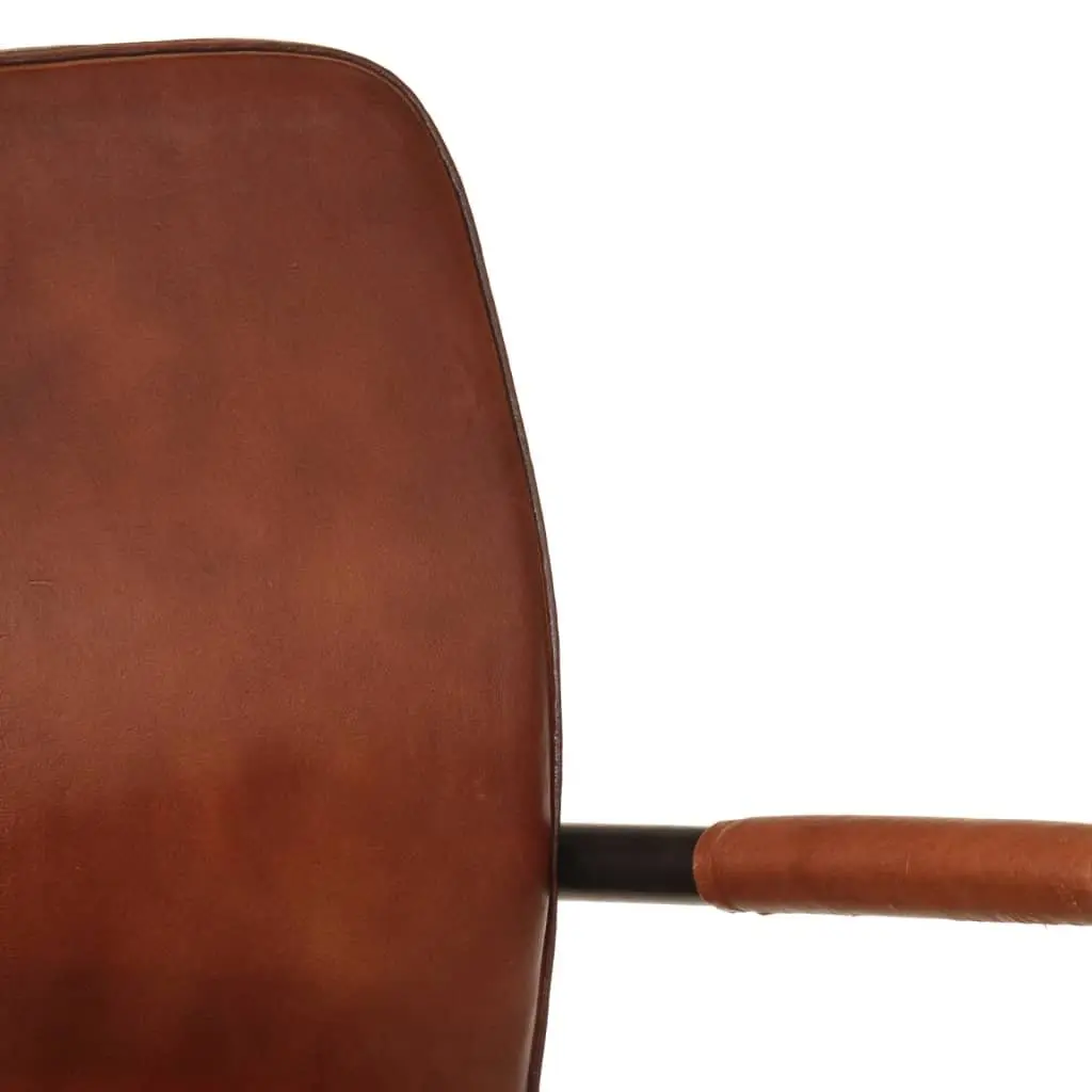 Brown Leather Armchair Living Room Single Sofa Chair