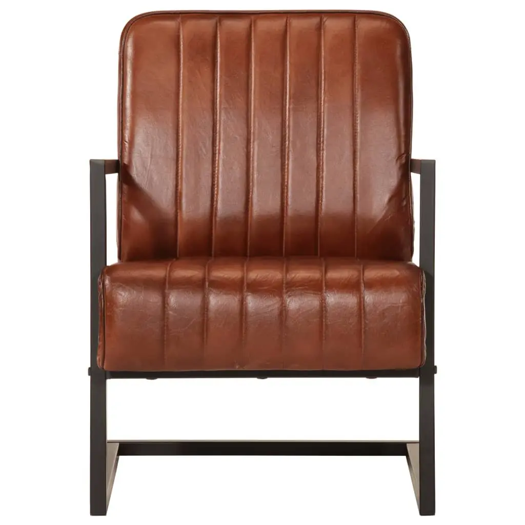 Sofa Chair Living Room Brown Leather Armchair