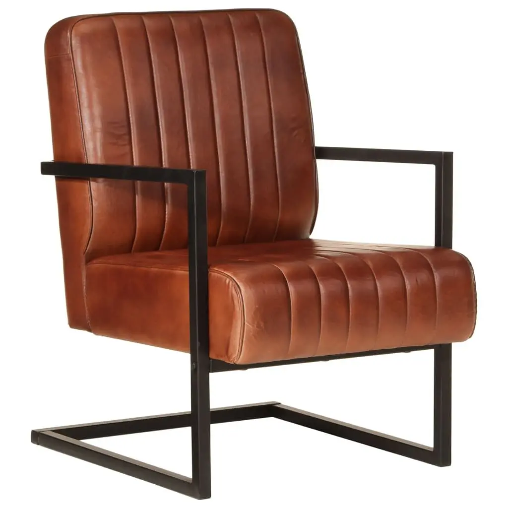 Sofa Chair Living Room Brown Leather Armchair