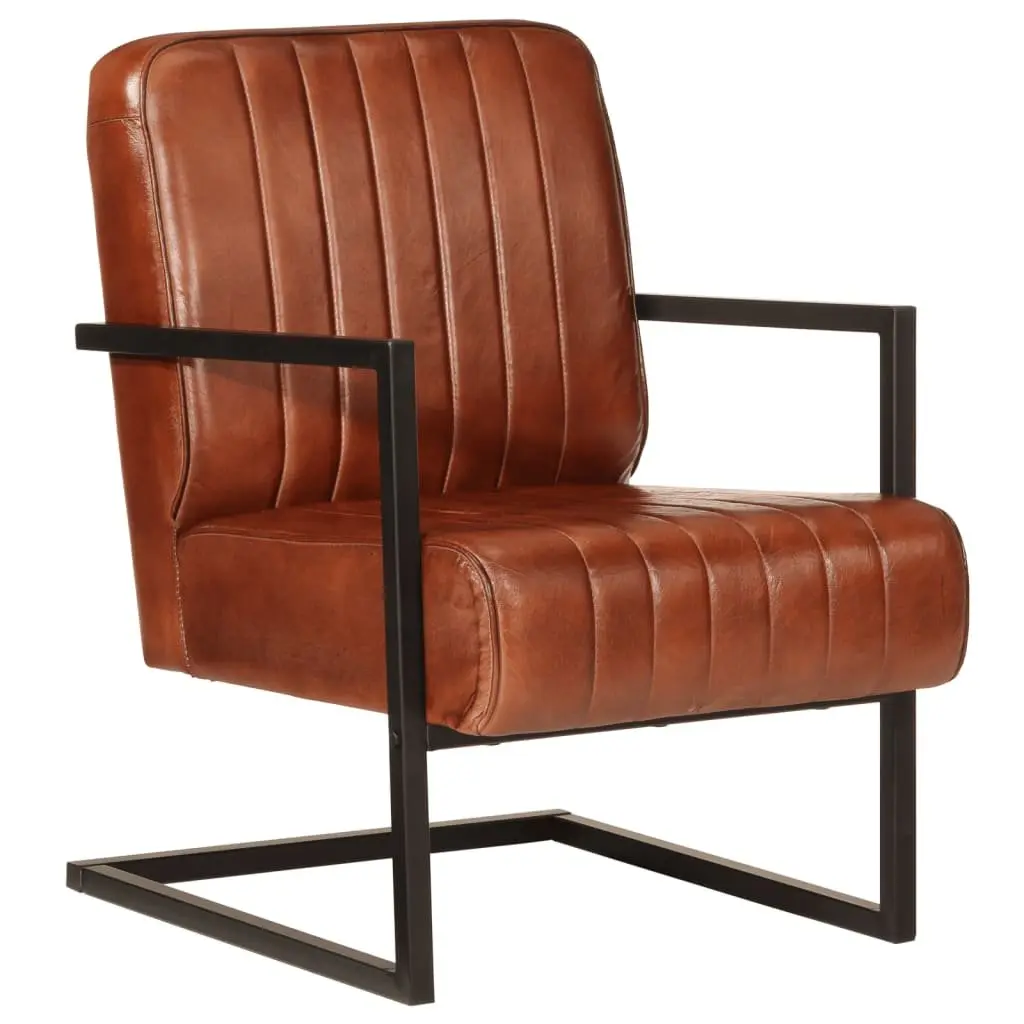 Sofa Chair Living Room Brown Leather Armchair