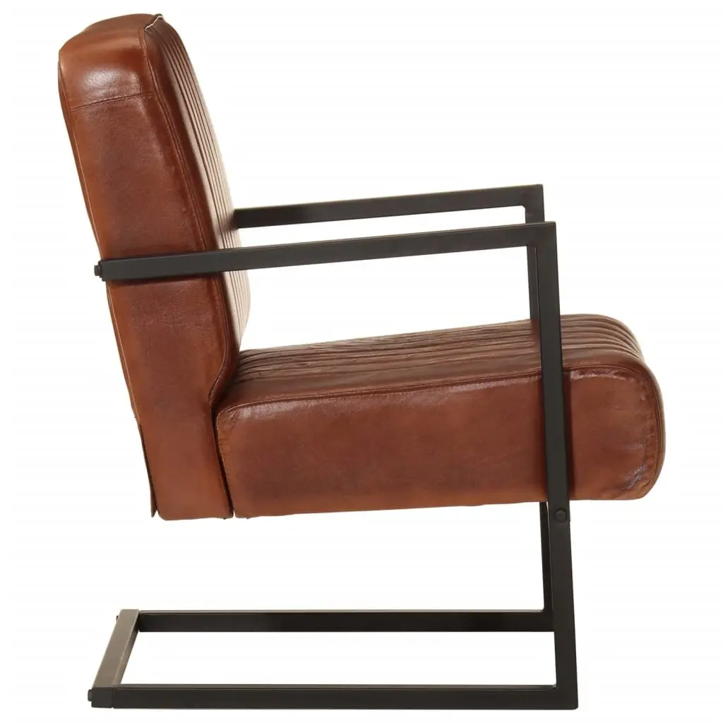 Sofa Chair Living Room Brown Leather Armchair