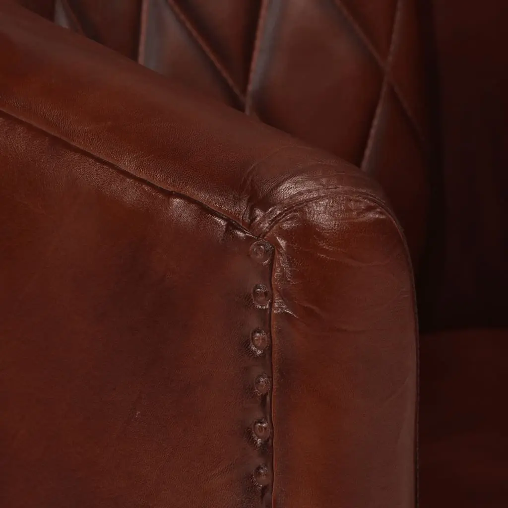 Brown Tub Chair with Padded Seat