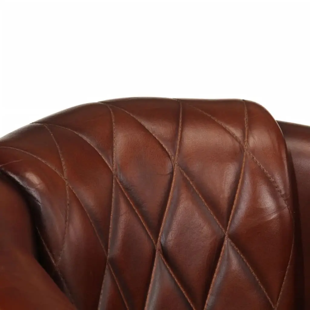 Brown Tub Chair with Padded Seat