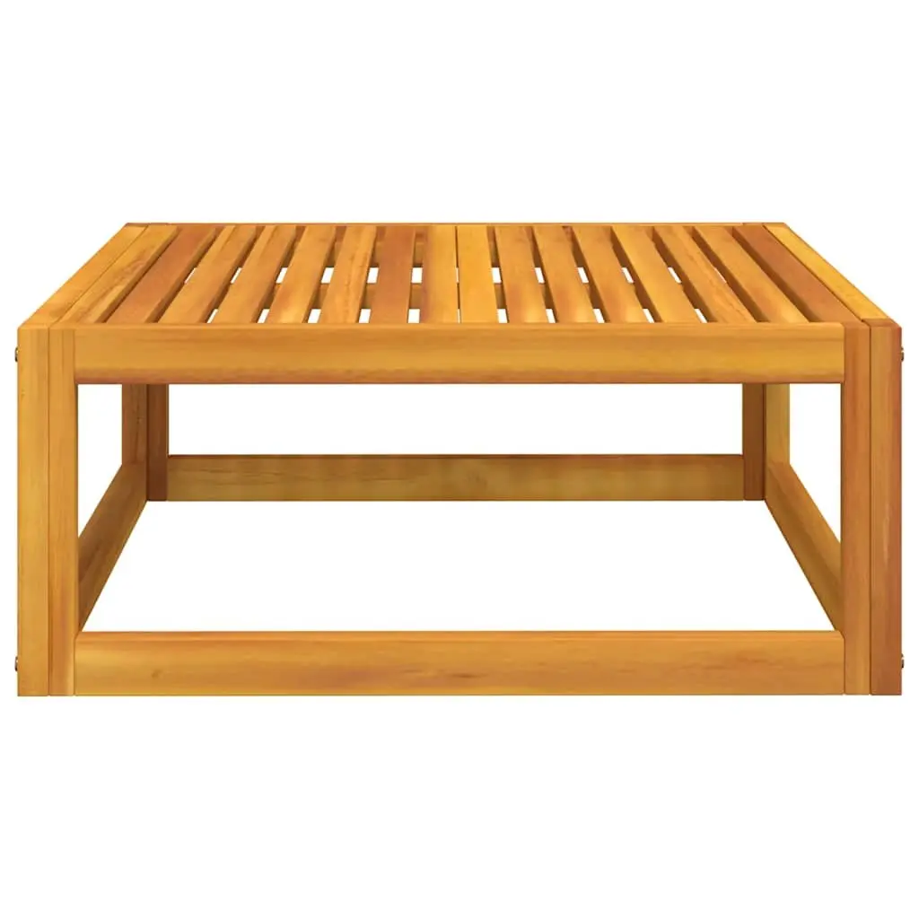 3 Piece Outdoor Garden Lounge Set Grey Cushions Solid Acacia Wood Coffee Table