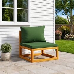 Specifications of Middle Outdoor Sofa with Green Cushions