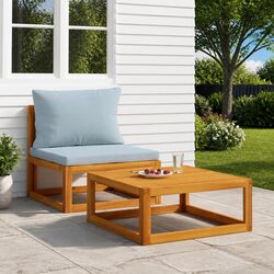 68x68x29cm Outdoor Coffee Table in Brown Acacia Wood