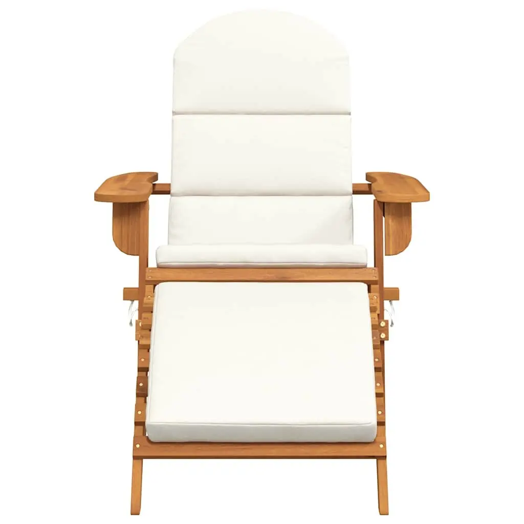 Adirondack Garden Chair Footrest Outdoor Seating Solid Acacia Wood