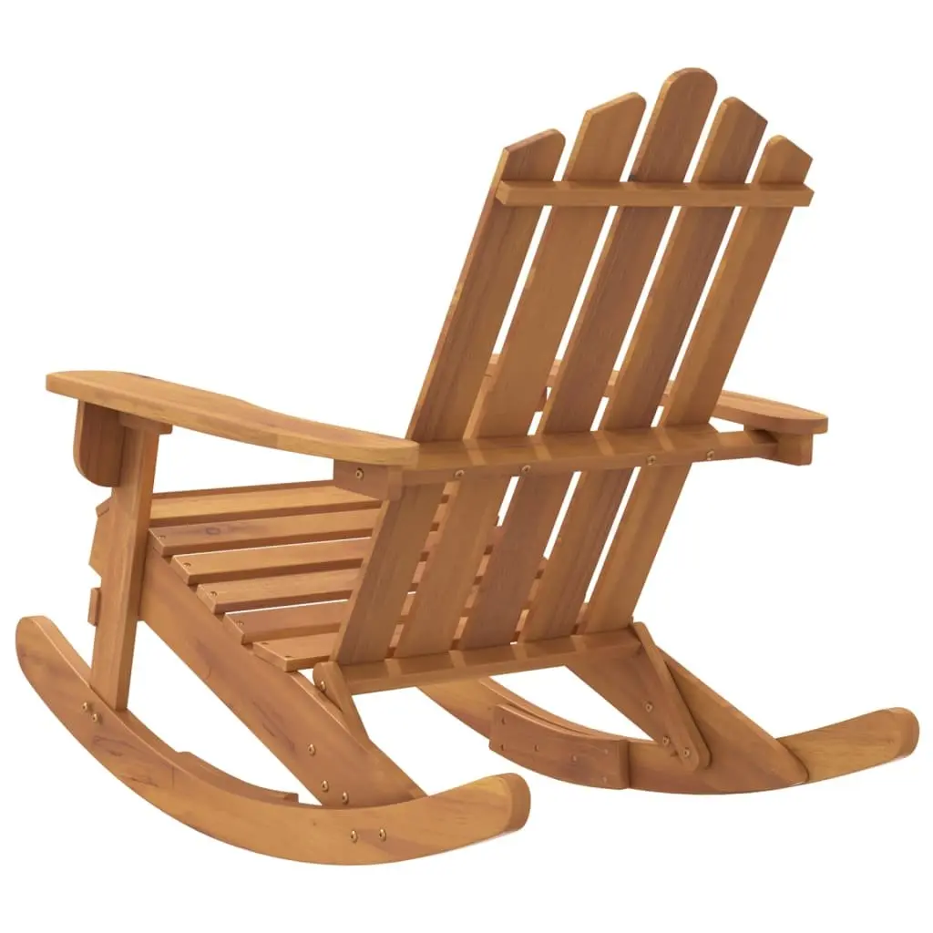 Adirondack Rocking Chair Outdoor Garden Patio Wooden Lounge Seat Rocker Brown