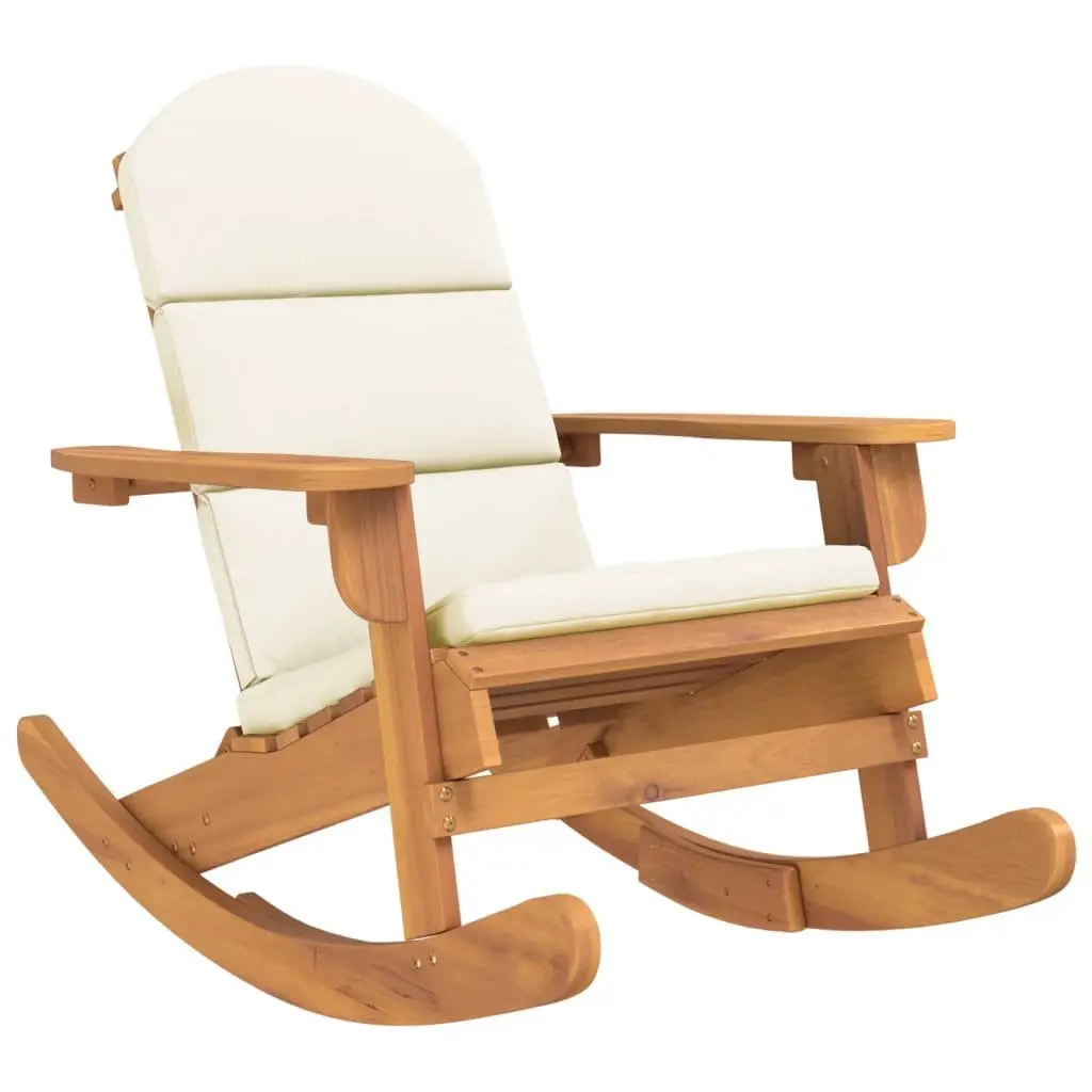 Adirondack Rocking Chair Outdoor Garden Patio Acacia Wood