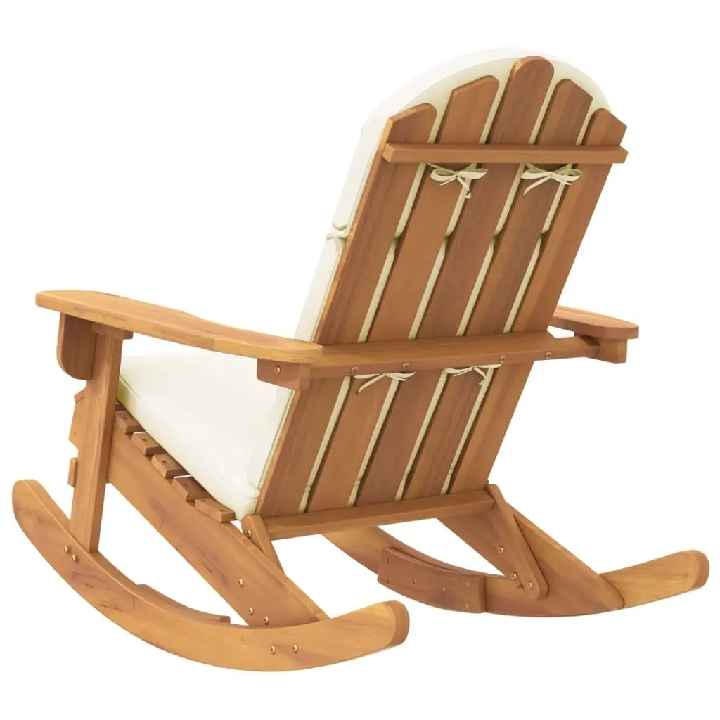 Adirondack Rocking Chair Outdoor Garden Patio Acacia Wood