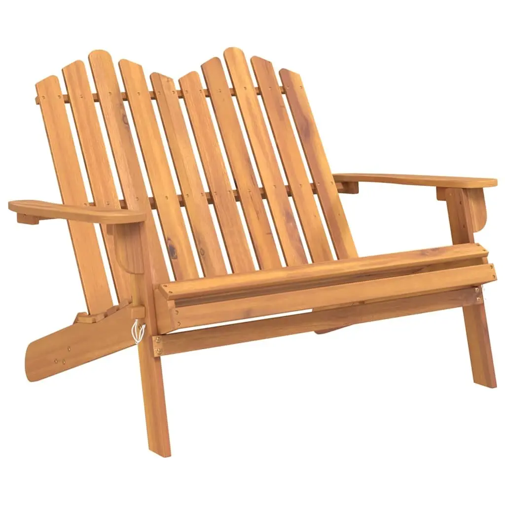 Adirondack Garden Bench 126cm Wooden Outdoor Seating Foldable Patio Furniture