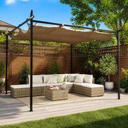 Specifications of Taupe Pergola with Retractable Roof