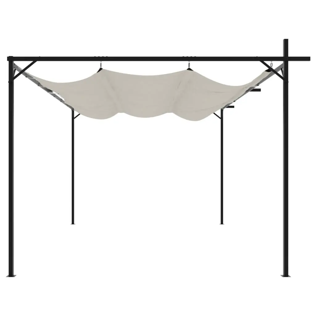 Pergola for Outdoor Garden 395 x 292 x 230 cm Cream