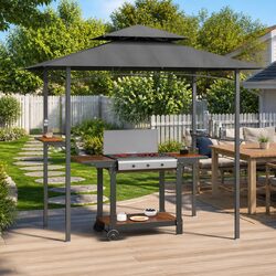 BBQ Gazebo Specifications: Anthracite, 240x150x243 cm, Steel Frame