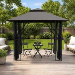 Gazebo Specifications: Anthracite 300x300x270cm with Steel Frame