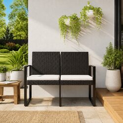 2-Seater Garden Bench Specifications with Cushions