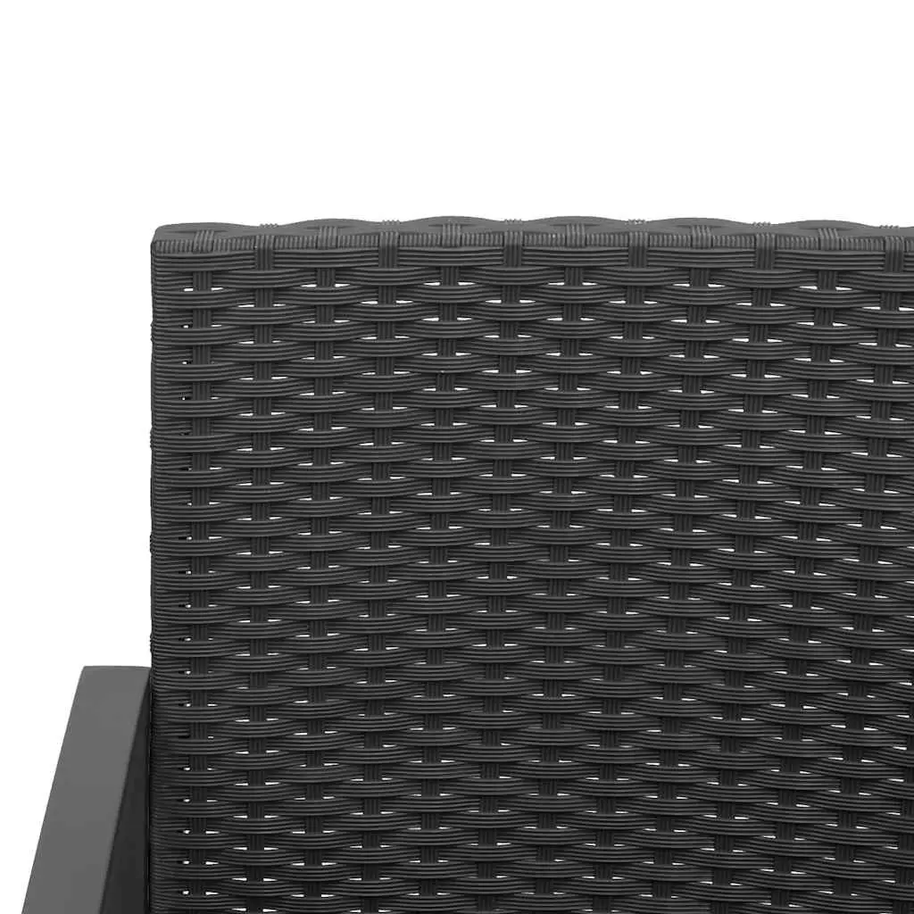 2-Seater Outdoor Garden Bench Patio Furniture with Cushions Black Steel Frame