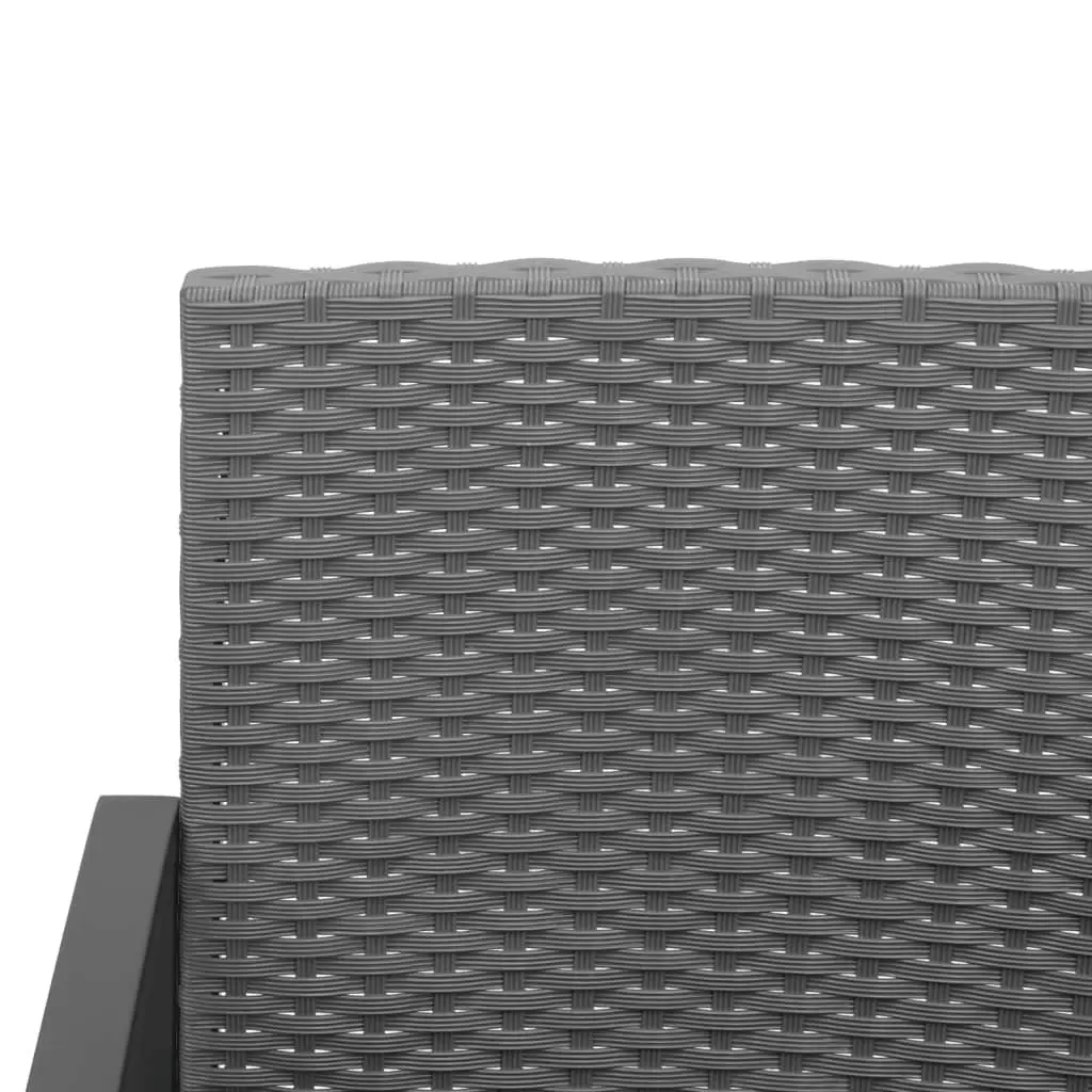 3-Seater Garden Bench Outdoor Patio Furniture Grey with Cushions