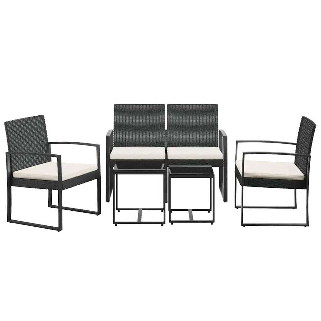 5-Piece Garden Dining Set with Rattan Chairs