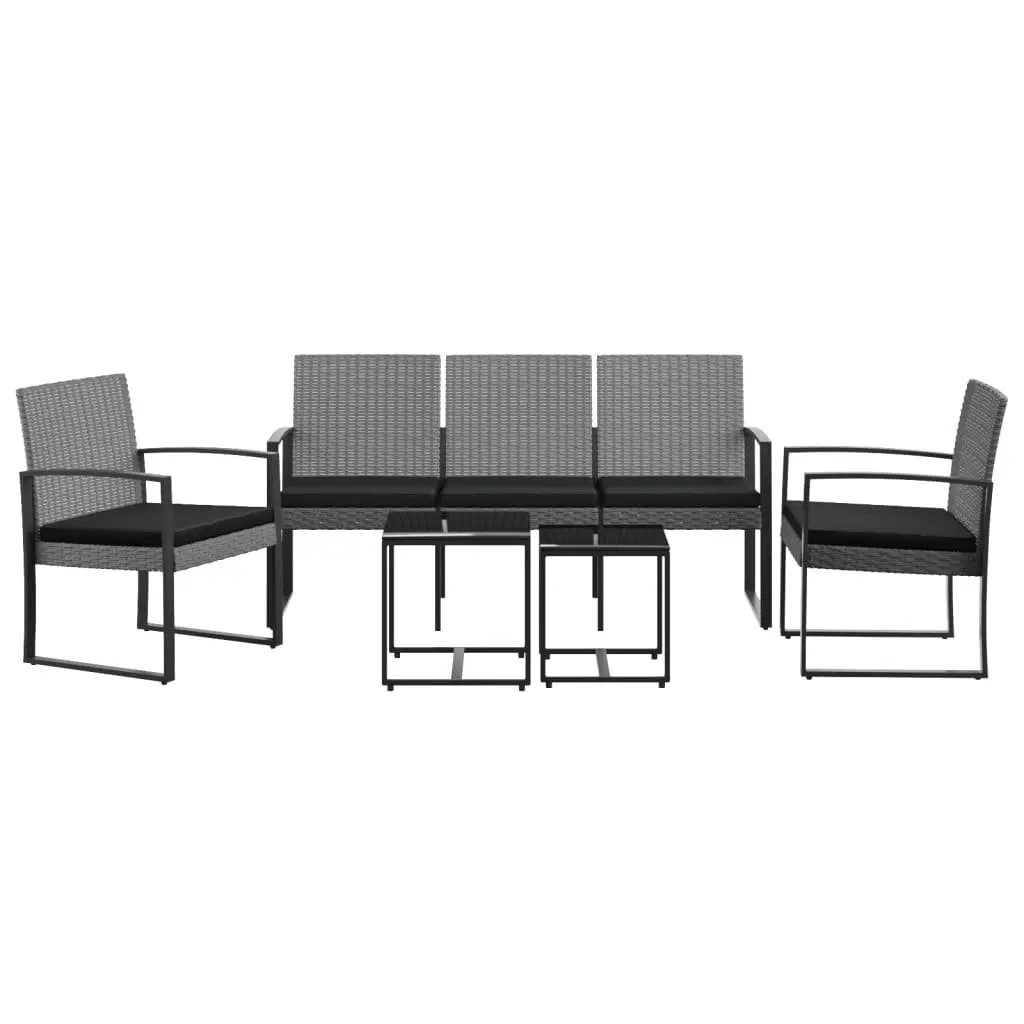 Garden Dining Set Outdoor Furniture 5 Piece Modular Grey Rattan
