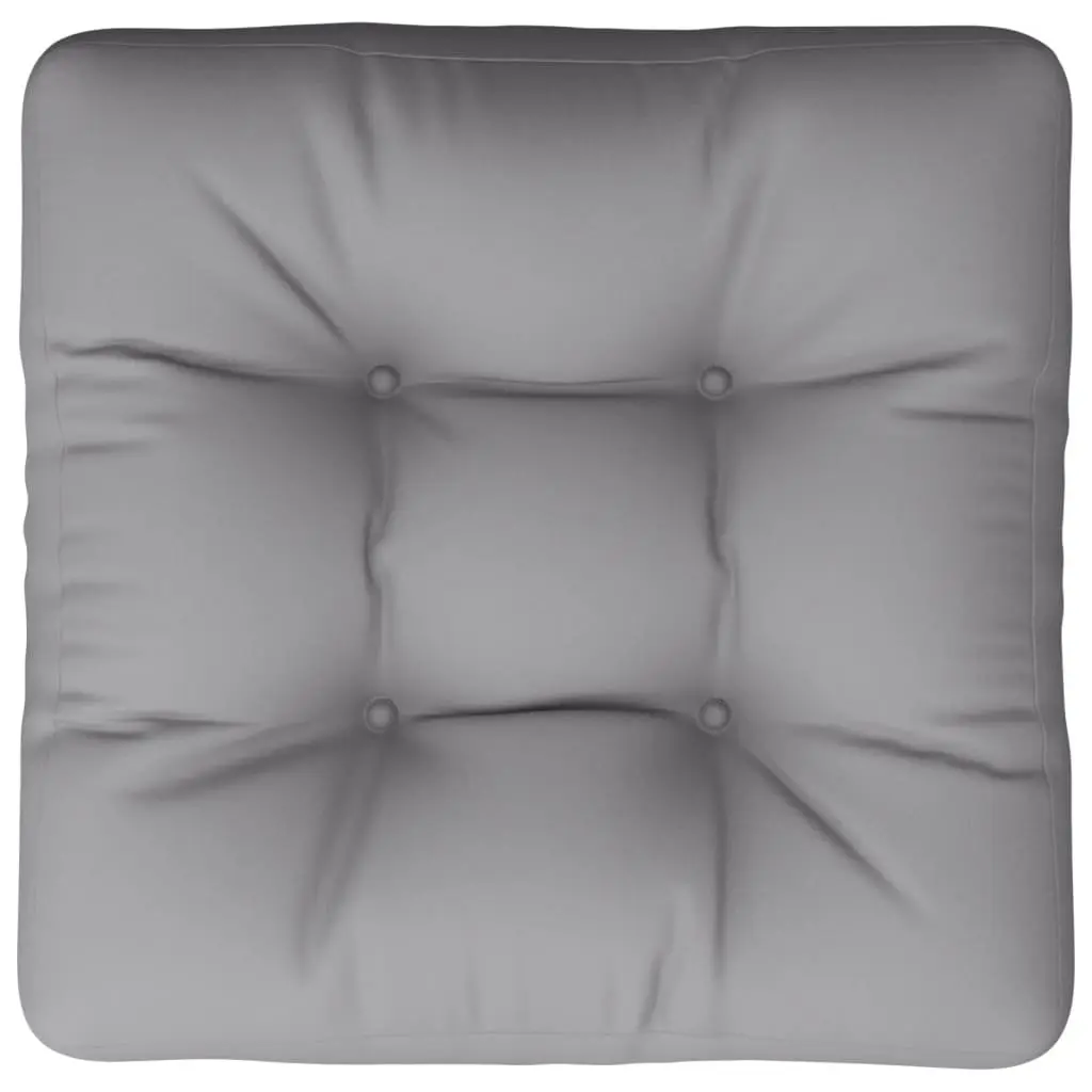 Pallet Cushion Outdoor Garden Sofa Seat Pad Grey 50x50x12 cm Polyester Fabric