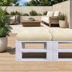Pallet Cushion Cream 50x50x12 cm Outdoor Indoor Sofa Seating Pad Decor