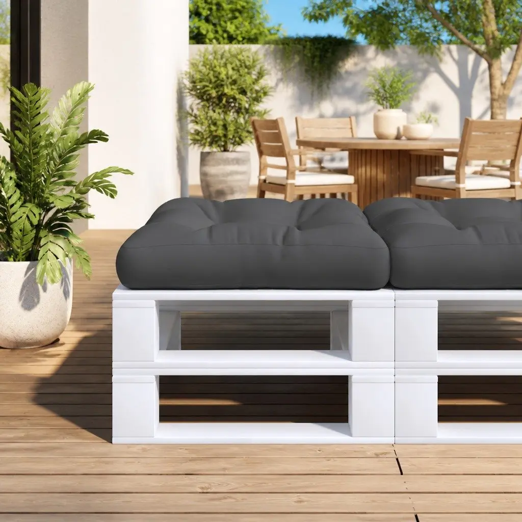 Pallet Cushion Black Outdoor Garden Sofa Seat Pad 50x50x12 cm