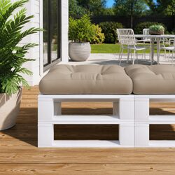 Taupe Pallet Cushion Specifications: 50x50x12 cm, Polyester