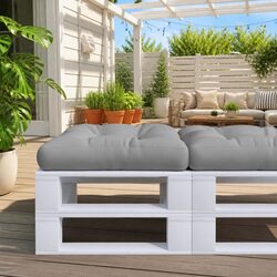 Pallet Cushion Specifications: Grey 60x60x12 cm, Polyester