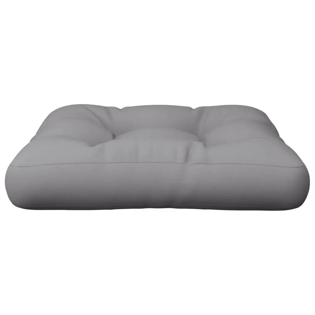 Pallet Cushion Grey 60x60x12 cm Outdoor Garden Sofa Seat Pad Polyester Fabric