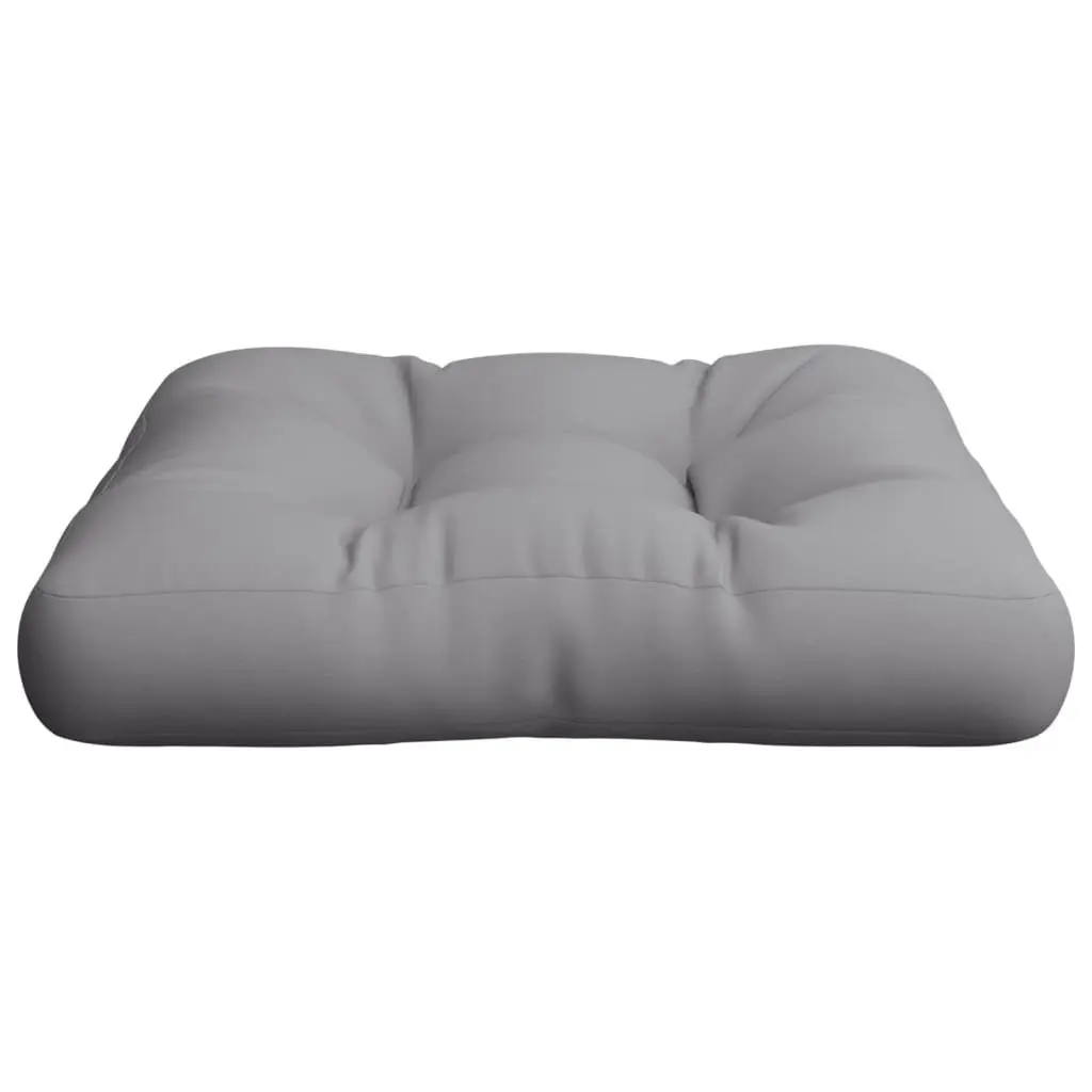 Pallet Cushion Grey 60x60x12 cm Outdoor Garden Sofa Seat Pad Polyester Fabric