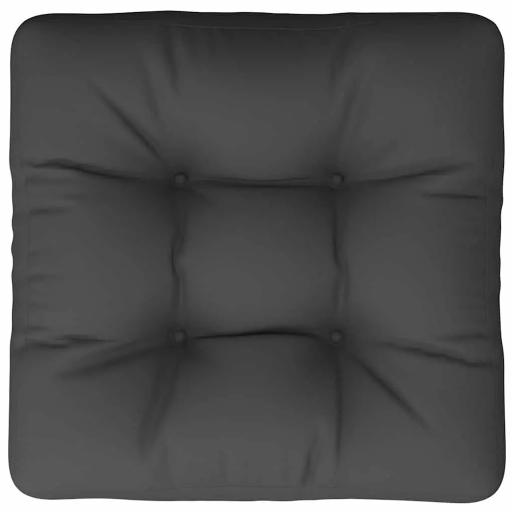 Pallet Cushion Black 60x60x12 cm Outdoor Garden Sofa Seat Pad Polyester Fabric
