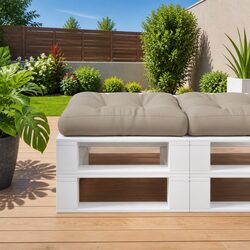 Pallet Cushion Dimensions 60x60x12 cm in Taupe