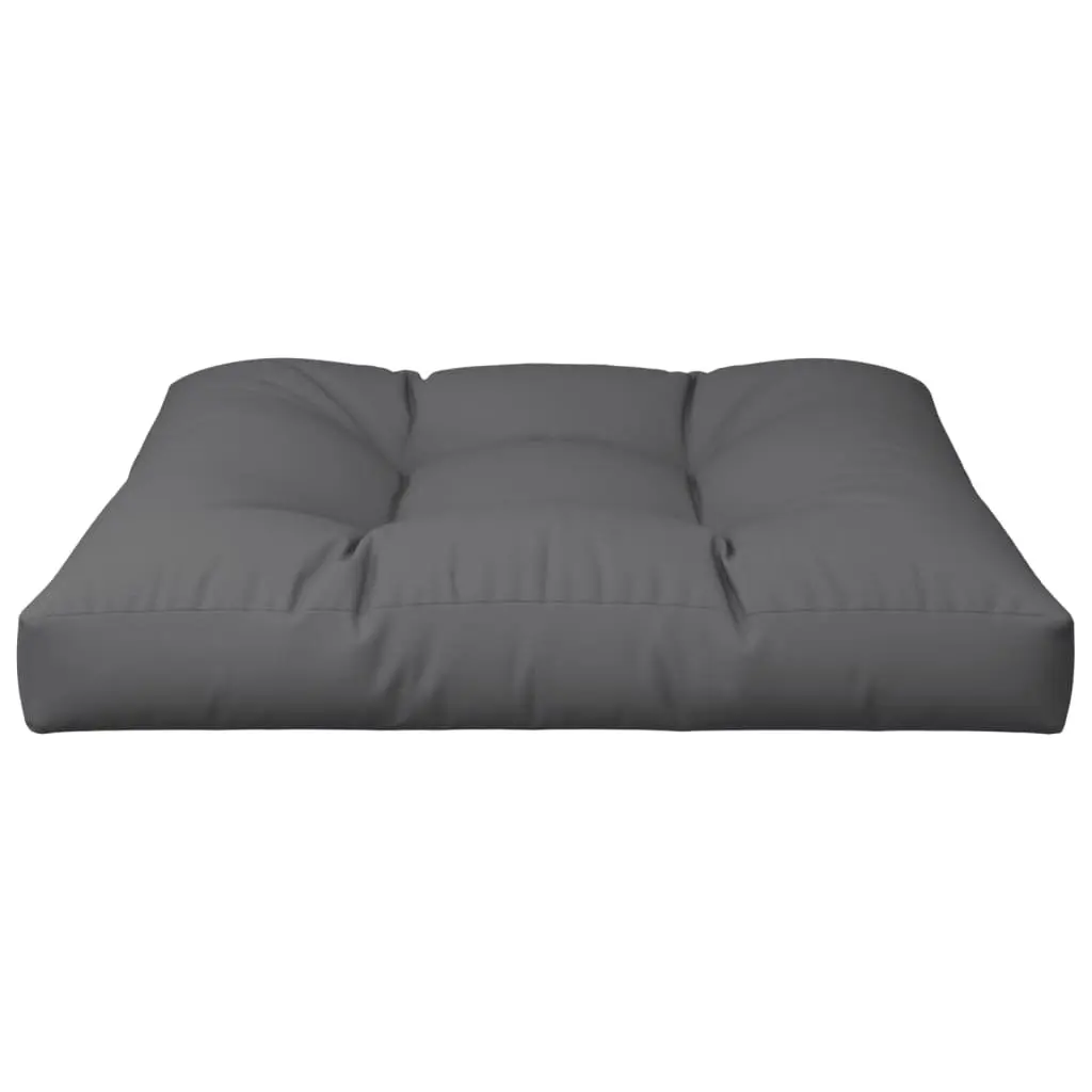 Outdoor Pallet Cushion 80x80x12 cm for Garden Sofa or Indoor Seating in Anthracite Polyester with Hollow Fibre Filling