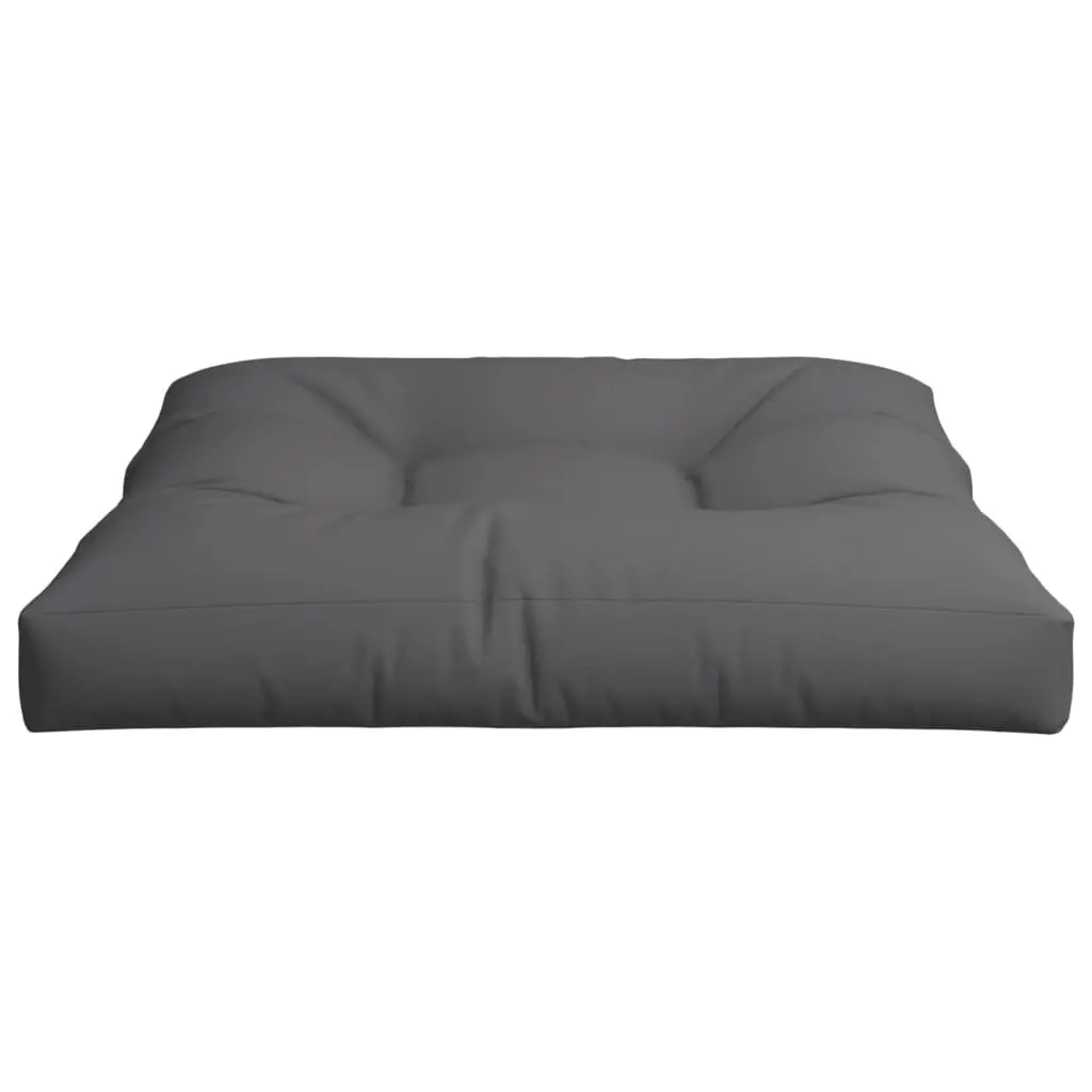 Outdoor Pallet Cushion 80x80x12 cm for Garden Sofa or Indoor Seating in Anthracite Polyester with Hollow Fibre Filling