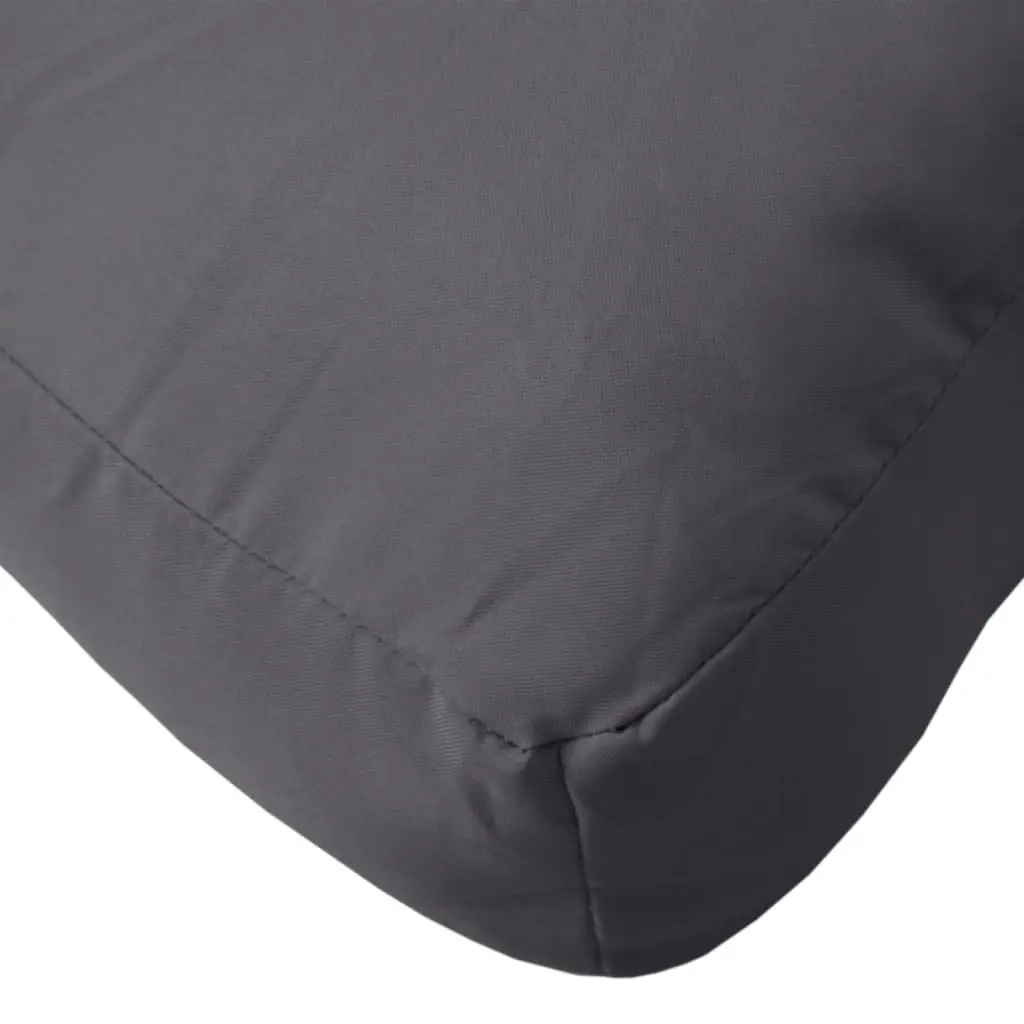 Outdoor Pallet Cushion 80x80x12 cm for Garden Sofa or Indoor Seating in Anthracite Polyester with Hollow Fibre Filling