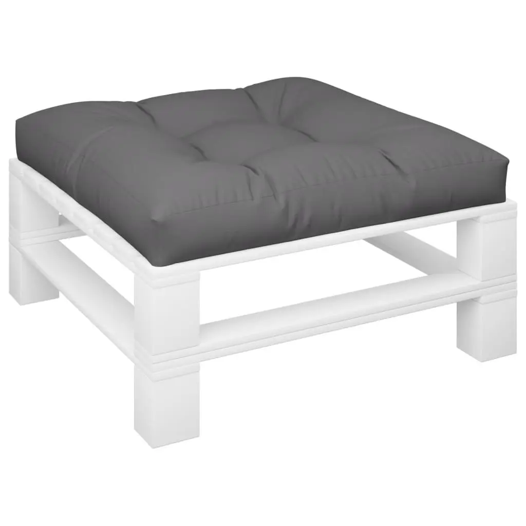 Outdoor Pallet Cushion 80x80x12 cm for Garden Sofa or Indoor Seating in Anthracite Polyester with Hollow Fibre Filling