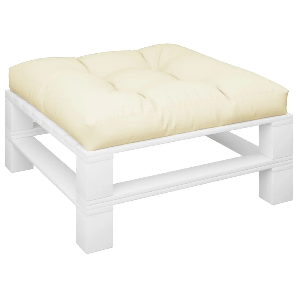 Pallet Cushion Cream 80x80x12 cm Outdoor Garden Sofa Pad Seat Cushion